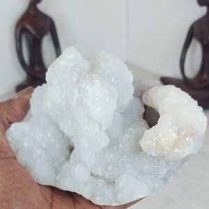 Sparkling White Chalcedony Formation from India | Home Decor | Crystal Display
